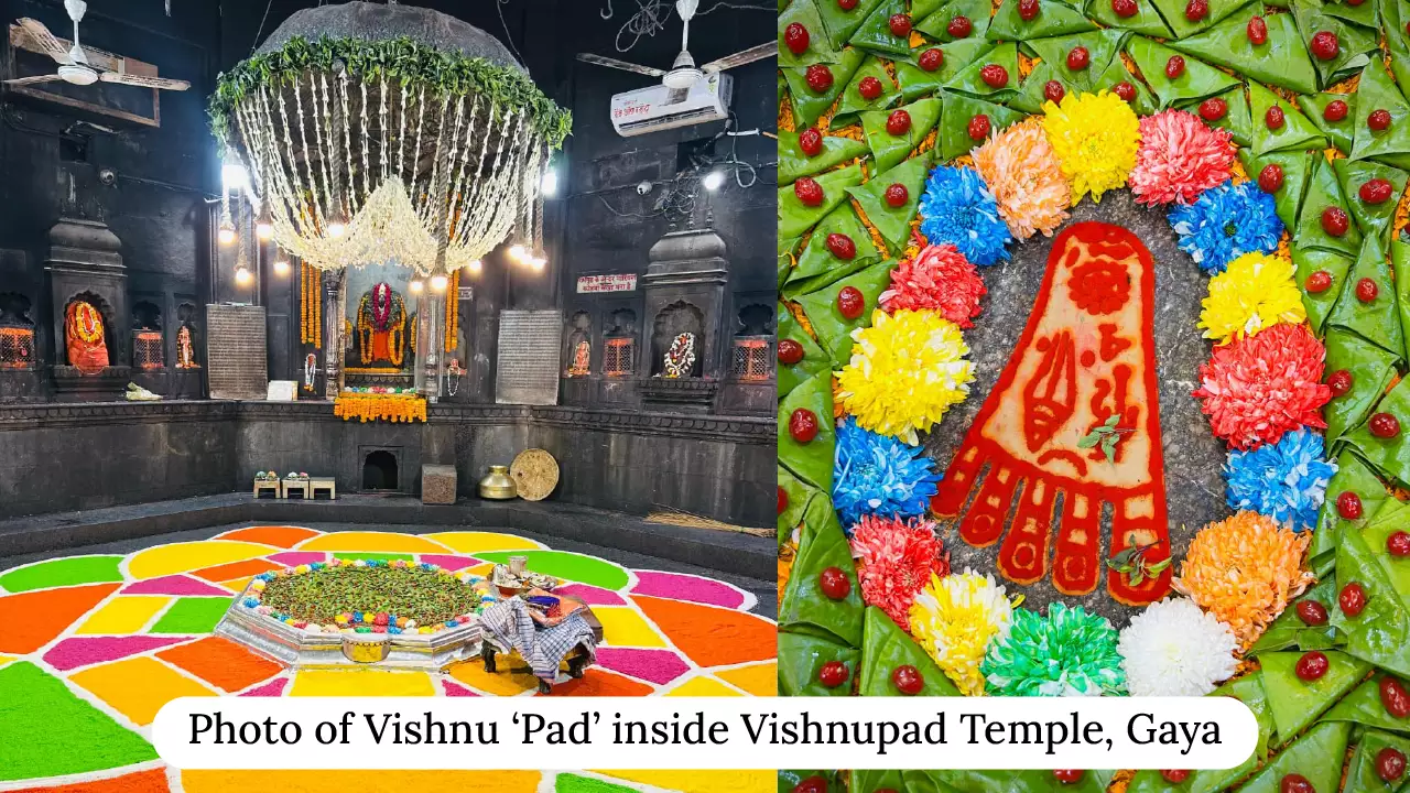 The Vishnupad temple at Gaya, beside the Phalgu