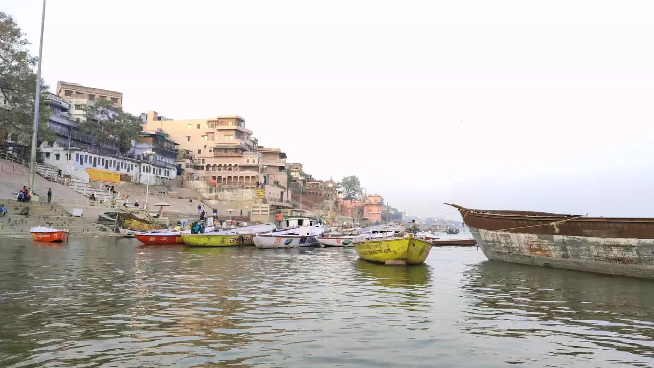 Assi Ghat at the southern end of Varanasi